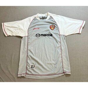 AS ROMA Evercool Sport Mazda Jersey Mens Large Gray Short Sleeve.